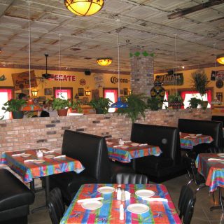 Dinning tables a The Jalapeno Tree mexican restaurant in Denison, Texas
