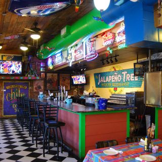 Interior of the Jalapeno Tree Mexican restaurant in Henderson, Texas