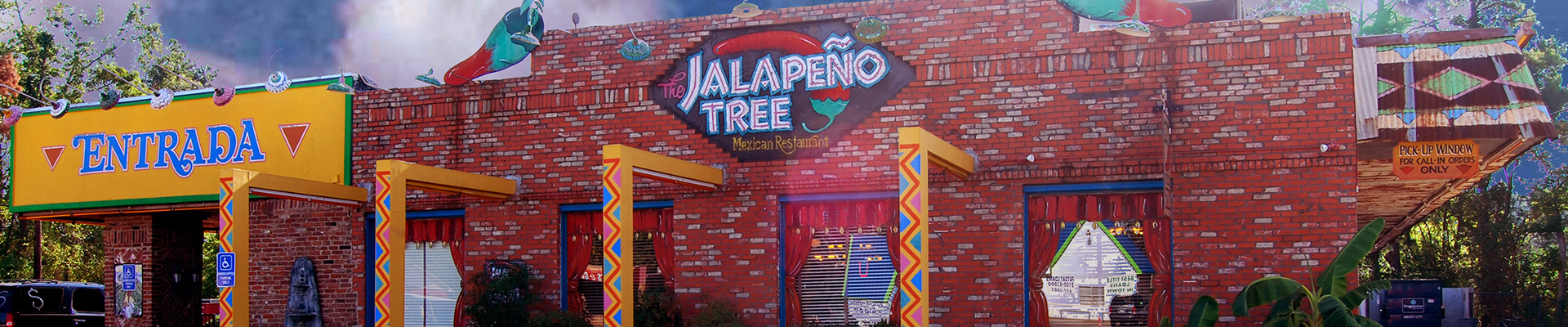 Entrance in Jalapeno Tree Mexican restaurant in Henderson, Texas